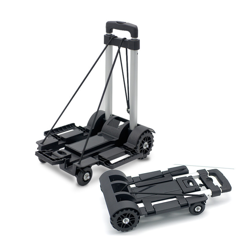 Folding trolley outdoor camping portable plastic load-bearing trolley express trolley