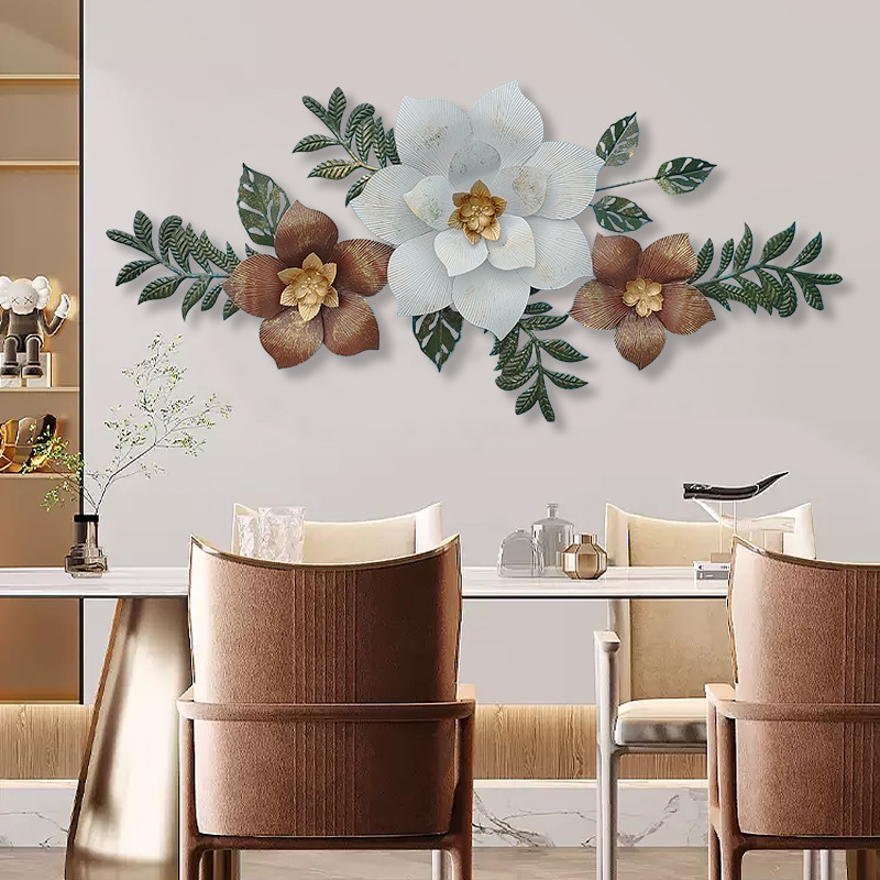 Modern simple wrought iron wall decoration living room sofa background wall pendant homestay decoration